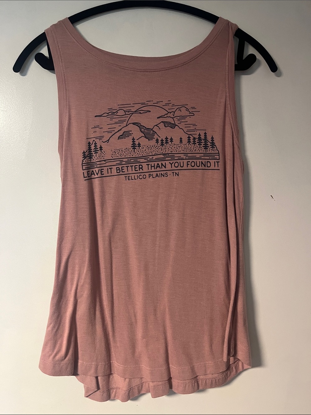 “Leave it better than you found it” Dusty Pink Graphic Tank Top